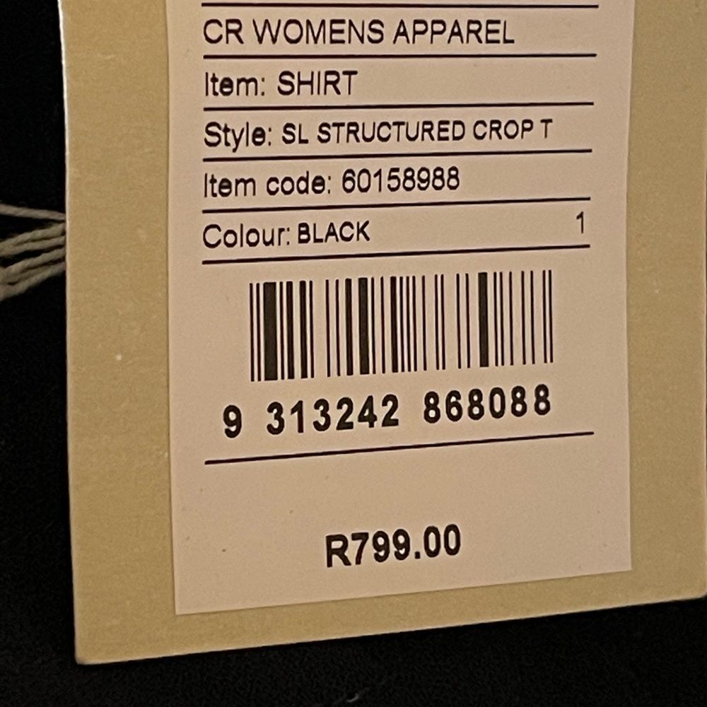 NWT Country Road halter top, structured crop top,black, Size small - Picture 4 of 10